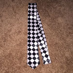 Black & White Checkerboard Tie